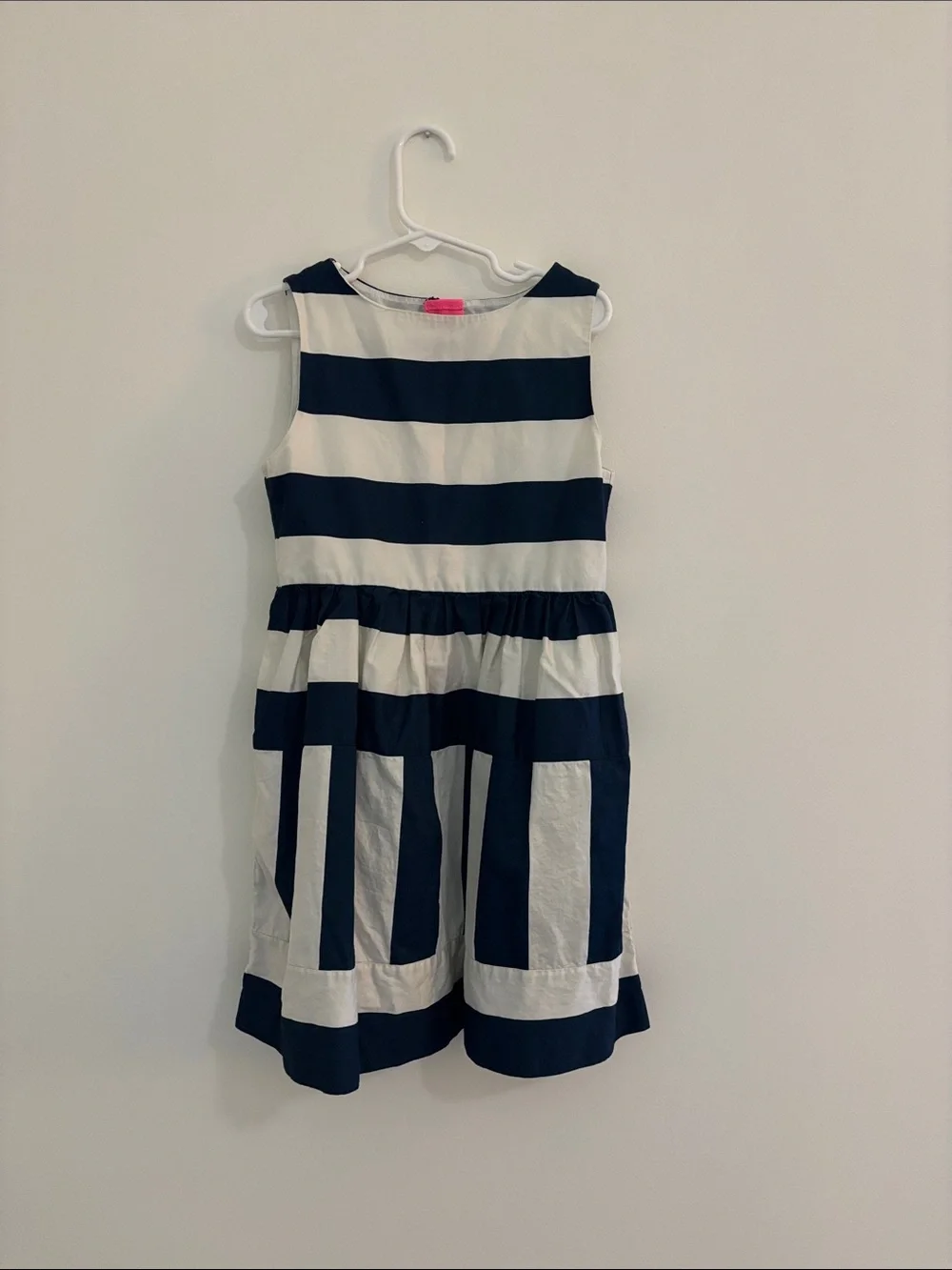 CrewCuts Girls Navy and White Striped Sleeveless Dress size 6